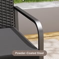 thumbnail image 3 of Patio Furniture Set, Lofka 8 Piece Outdoor Wicker Furniture Set with Two Tempered Glass Tables for Conversation/Gathering on Porch/Backyard, Black, 3 of 9