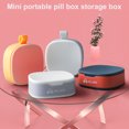 thumbnail image 3 of Justharion Pill Storage Box Divider Pills Tablet Container Health Care Travel Case Travelling Camping Accessories Pink 1Set, 3 of 6