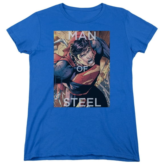 Superman Flight Of Steel Women's T-Shirt Royal Blue