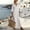 White, variant on Morttic Women's Simple V-Neck 3/4 Sleeve Long Dress – Solid Color, Collar Decorative Buttons, Casual Summer Outfit Gray,S