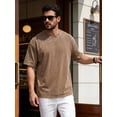 thumbnail image 2 of RICHCOIN Men's Oversized T-Shirts Loose Fit Vintage Washed Tee Unisex Short Sleeve Casual Tops, 2 of 8