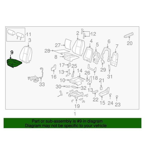 GM 22751126 Cover-D/Seat Cush *Lt Cashmere