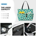 thumbnail image 2 of Wukai Cute Shiba1 Print Zipper Bag,large Beach Tote Bag,Waterproof Sandproof Bag,Grocery and Picnic Tote Travel Bag, 2 of 5