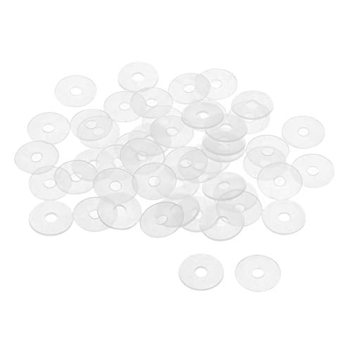 uxcell Nylon Flat Washers M4 17mm OD 4mm ID 1mm Thickness Sealing Gasket for Fau 