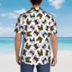 thumbnail image 4 of Fotbe Bulldog Sunglasses Face Camisa Hawaiana para Hombre Unisex – Camisa Casual de Verano con Botones de Manga Corta de Algodón y Lino,Medium, 4 of 7
