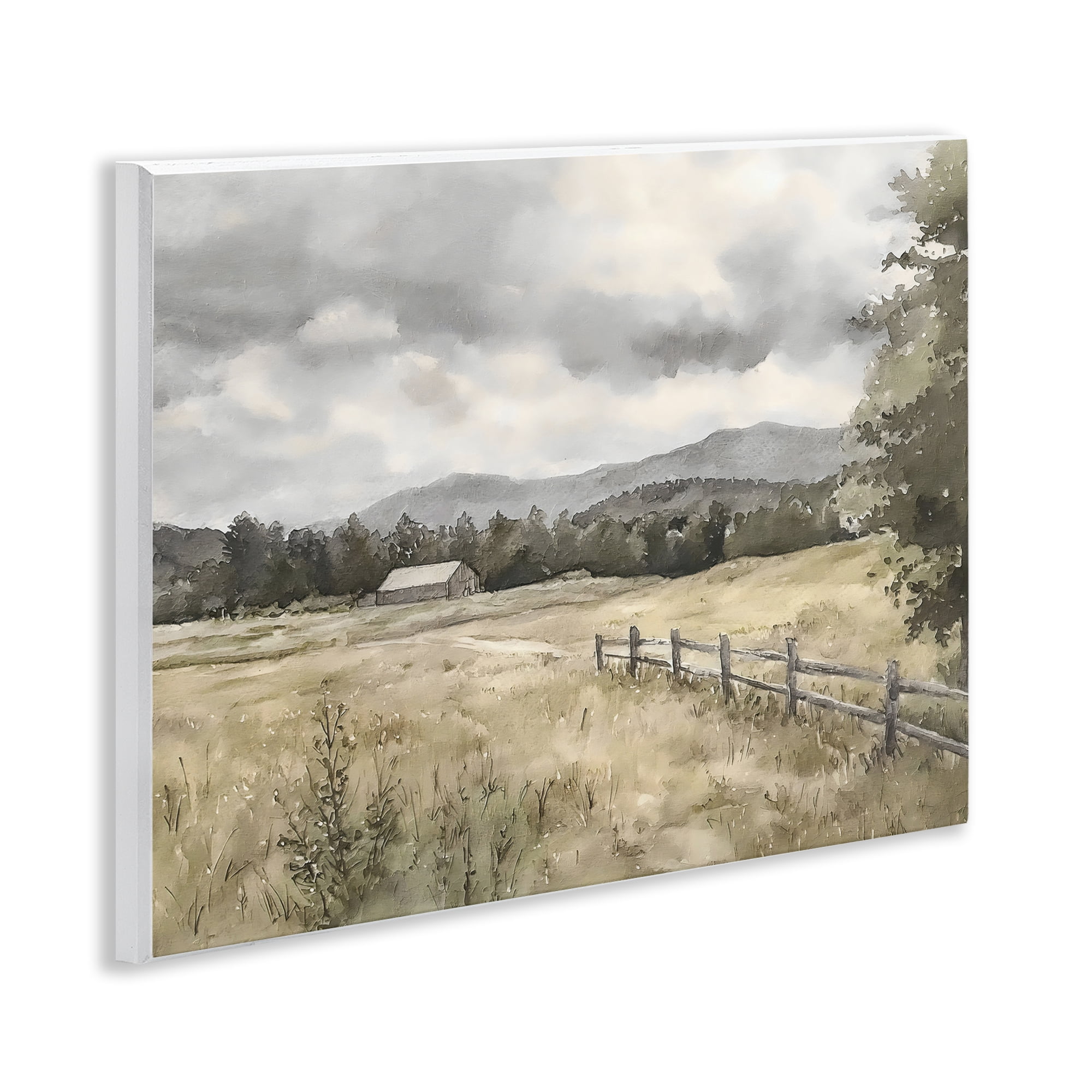 Stupell Industries Muted Valley Cottage Wall Plaque Art, design by Riley B
