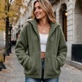 thumbnail image 6 of Enjoytime Fleece Jacket Women Long Sleeve Drawstring Zip Up Hoodies Plus Size Fashion Casual Cozy Warm Fall Winter Coat, 6 of 8