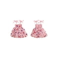 thumbnail image 2 of BemeyourBBs Toddler Baby Girl 4th of July Dress Outfit Little Girl Summer Smocked Tulle Tutu Dress Patriot Independent Day Clothes Star Bow Popsicle Tie Shoulder A-line Layered Causal Holiday Dress, 2 of 9