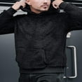 thumbnail image 4 of PENGXIANG Casual Solid Color Lightweight Pullover Hoodie  Men‘s Plush Sweatshirts, 4 of 5