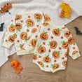 thumbnail image 5 of Otqutp Warm Round Neck for Toddler Toddler Boys Girls Halloween Long Sleeve Pumpkin Prints Pullover T Shirt Sweatshirt Tops Fall Winter Clothes (Beige,3-4 Years), 5 of 7