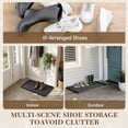 thumbnail image 6 of SIXHOME Heavy Duty Rubber Boot Tray Waterproof Non Slip Shoe Mat with Lip Durable Entryway Shoe Organizer Tray for Front Door Indoor Outdoor Muddy Shoes Storage 17“x27" Geometric Black, 6 of 8