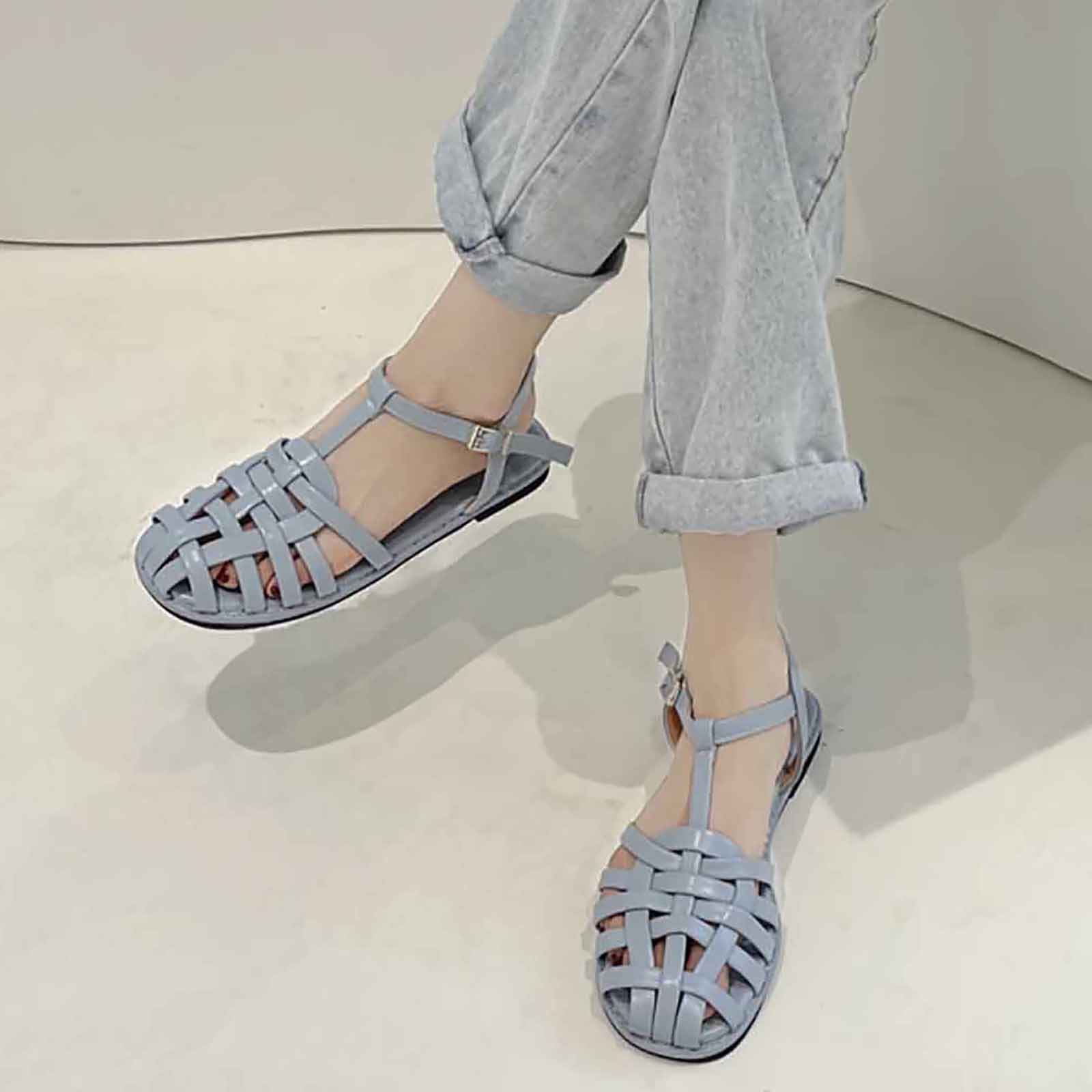 Sandals Womens SMihono Summer Plus Size Comfortable New Style Flat