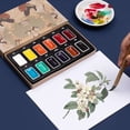 thumbnail image 3 of Watercolor Paint, Chinese Style 12 Colors Portable Durable Water Color Paint  For Coloring, 3 of 8