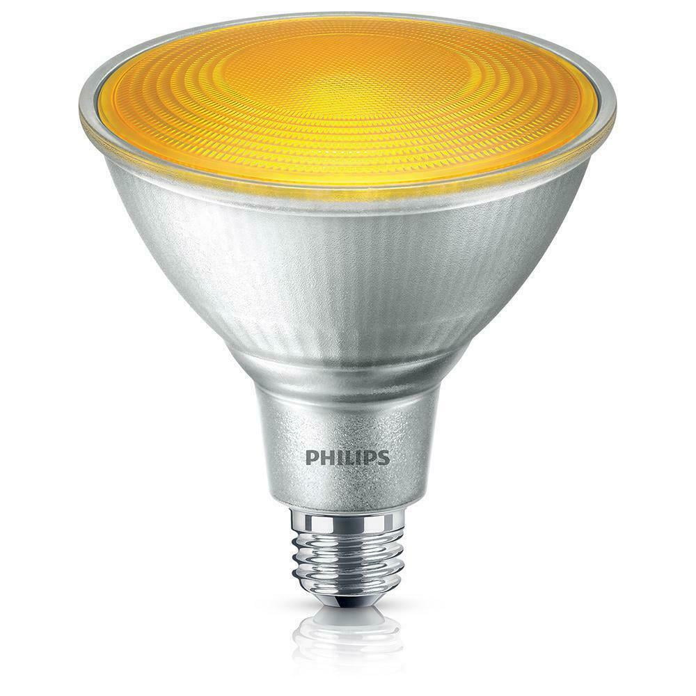 90Watt Equivalent Flood Yellow Light Bulb PAR38 LED Dimmable patio