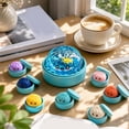 thumbnail image 7 of Dumpling Squishy Toys Squishy Dumpling Slow Rising Fidget Squeeze Stress Relief Cute Mini Food Simulation Desk Decor Party Favors for Kids Adults,Light Blue, 7 of 7