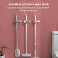 thumbnail image 3 of Wall-mounted Mop Broom Storage Rack Polka Dot Hook Towel Rack Side Storage Space Saving Strong Non-marking Glue Mop Clip, 3 of 9