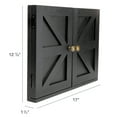 thumbnail image 2 of Excello Global Products EGP-HD-0413B Barndoor Wood Collage Picture Frames with 2 Magnetic Chalkboard Doors for Kitchen, Living Room, Family Photo Collage Frames,Black,12.8"x34" (12.8"x17" When Closed), 2 of 7
