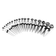 thumbnail image 1 of Ear Tapers Tunnels,36PCS/Set Stainless Steel Ear Ear Tapers Ear Stretching Kit Class Leading Features, 1 of 6