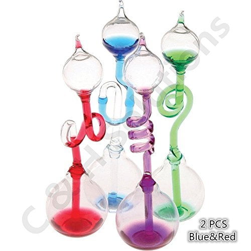 Purple&Red Glass Science Energy Transfer 2 Pcs Love Birds Color Meter Hand Boiler C&H Solutions Colorful Office Thinking Hand Boiler Children Science Experiment 