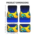 thumbnail image 2 of Qekee Geometry Dash Print Car Floor Mats Set of 4, Waterproof Car Foot Mats, Front & Rear Car Floor Foot Mat Sets of 4 Pieces, Universal Fit for Cars, Trucks, SUVs, 2 of 6