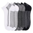 thumbnail image 2 of 6 Pairs Men's Athletic Half Cushioned Low Cut Socks, Cuasst, 9-11, 2 of 2