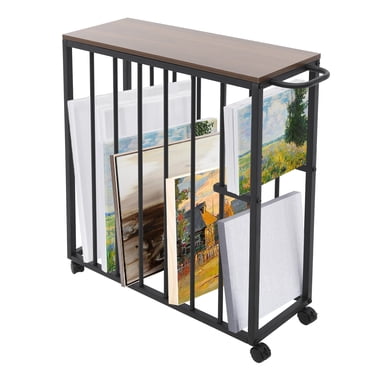 TFCFL Painting Drying Rack Free Standing Art Painting Storage Display Stand w/ 4 Universal Wheels