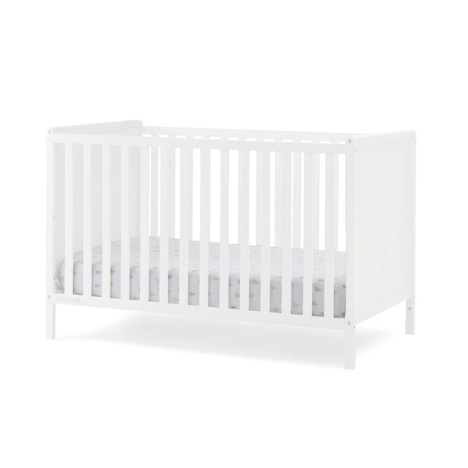 Delta Childern Ruby Ensemble de 2 pièces pour berceau convertible 6 en 1 et table à langer – Certifié Greenguard Gold, Bianca White