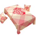 thumbnail image 4 of Table Cloth,Valentines Tablecloth Rectangle 24×20 Inch, Washable Buffalo Plaid Red Love Heart Valentines Day Tablecloth Waterproof Scalloped Edge Dining Table Cloth Sweet Home Party Decorations, 4 of 4