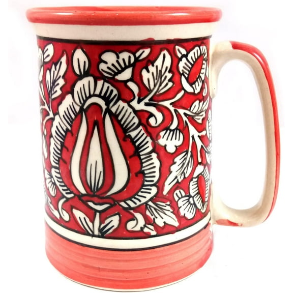 India Meets India Handicraft Ceramic Mug Tea Mug Ceramic Coffee Mug 250 ml, Best Gifting, Made By Awarded Indian Artisan
