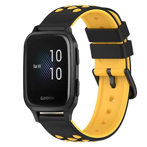 For Garmin Venu Sq 20mm Two-color Silicone Watch Band