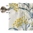 thumbnail image 5 of Floral Curtain Valance, Blue Leaves Yellow Berries Summer Farm Plant Print Short Rod Pocket Window Treatment for Kitchen, Bathroom, Living Room, Bedroom, 1 Panel, 54" W x 18" L, 5 of 5