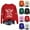 Red, variant on Women Cow Sweatshirt Funny Cute Graphic Long Sleeve Fleece Pullover Top Western Cowgirl Casual Shirts Fall Outfits