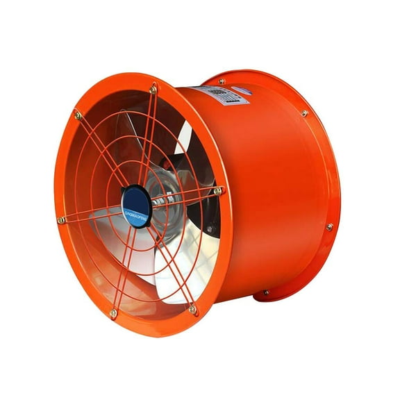 INTSUPERMAI 12inch Axial Fan Cylinder Pipe Fan Wall Mounted Utility Blower 220V
