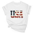 thumbnail image 3 of Drses ‌‌Women's Independence Day 4th of July Patriotic T-Shirt - American Flag & Stars Graphic Short Sleeve Tee for Summer (Sizes S - 2XL), 3 of 3