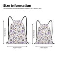 thumbnail image 2 of Daiia Lavender Flowers Pattern Drawstring Backpack, Gym Bag, Lightweight Backpack, Water-Resistant Bag Travel Sports Backpack, Fitness Bag, Yoga Bag-Small, 2 of 6
