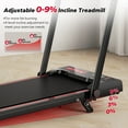 thumbnail image 6 of Folding Walk Pad Treadmills with 9% Incline and  Handle Bar, 3HP Compact Treadmill Under Desks Walking Pad with APP & 3 Colors RGB Lights, Treadmills For Home Office 1-10 KM/H & Suction Cup Bracket, 6 of 8