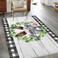thumbnail image 3 of Easter Kitchen Runner Rug 2.7x5 Washable Runners for Hallway Non Slip Spring Watercolor Bunny Flower Leaf Grey Wood Grain Large Area Rug Indoor Floor Carpet for Bathroom Laundry Entryway Bedroom, 3 of 8