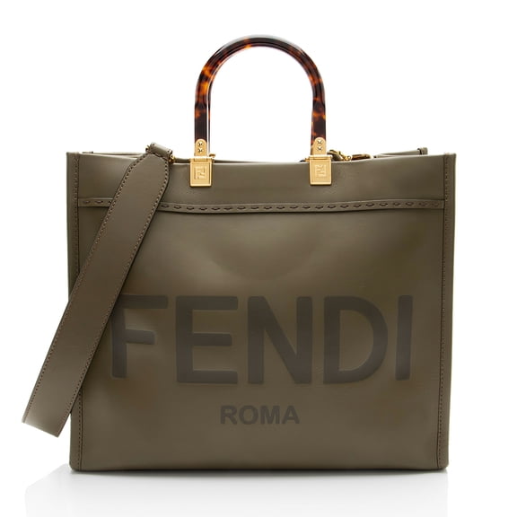 Pre-Owned Fendi Leather Sunshine Medium Shopper Tote