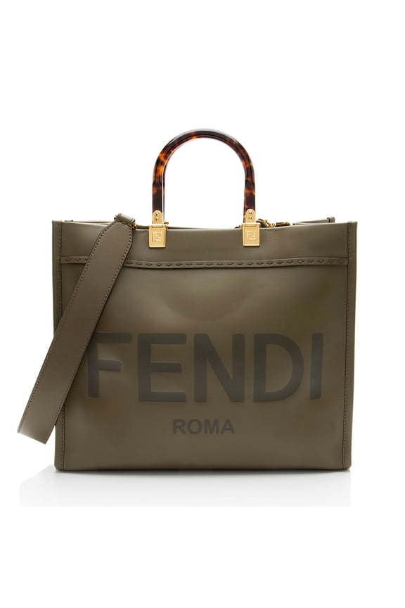 Pre-Owned Fendi Leather Sunshine Medium Shopper Tote