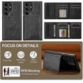 thumbnail image 3 of Funda magnética de cuero para Samsung Galaxy S24 Ultra con tarjetero desmontable., 3 of 5