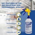 thumbnail image 4 of Zep Industrial Sprayer Bottle - 48 oz (Case of 8) C32810 - Up to 30 Foot Spray, Adjustable Nozzle, 4 of 6