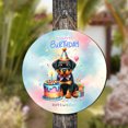 thumbnail image 4 of Happy Birthday Cute Puppy Rottweiler with Cake Gifts Party Hat Round Wood Sign Rottie Dog Lover Gifts Idea Hanging Wall Home Decor - 00029, 4 of 5