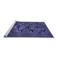 thumbnail image 2 of Ahgly Company Machine Washable Indoor Rectangle Persian Blue Traditional Area Rugs, 6' x 9', 2 of 4