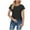 Black, variant on Plebaso Women's Dressy Blouses Casual Crew Neck Short Sleeve Eyelet Shirts Loose Summer Tunics for Women