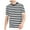 Black, variant on Color Blocked Striped Navy Striped Men Casual Loose Trendy Comfortable Foreign Trade Business Sports Round Neck Short Sleeved T Shirt Cotton T-Shirts Men Light Blue XXXXXXL