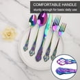 thumbnail image 6 of Gorgeous Retro Royal Rainbow Stainless Steel 20 Pieces Flatware Set, Multicolour Silverware Set, Anti-Rust Stainless Steel Dark Cutlery Set Utensils Including Fork Spoon and Knife, 6 of 7