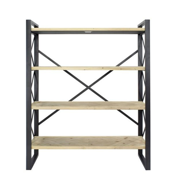 Wood and deals steel emerson bookshelf