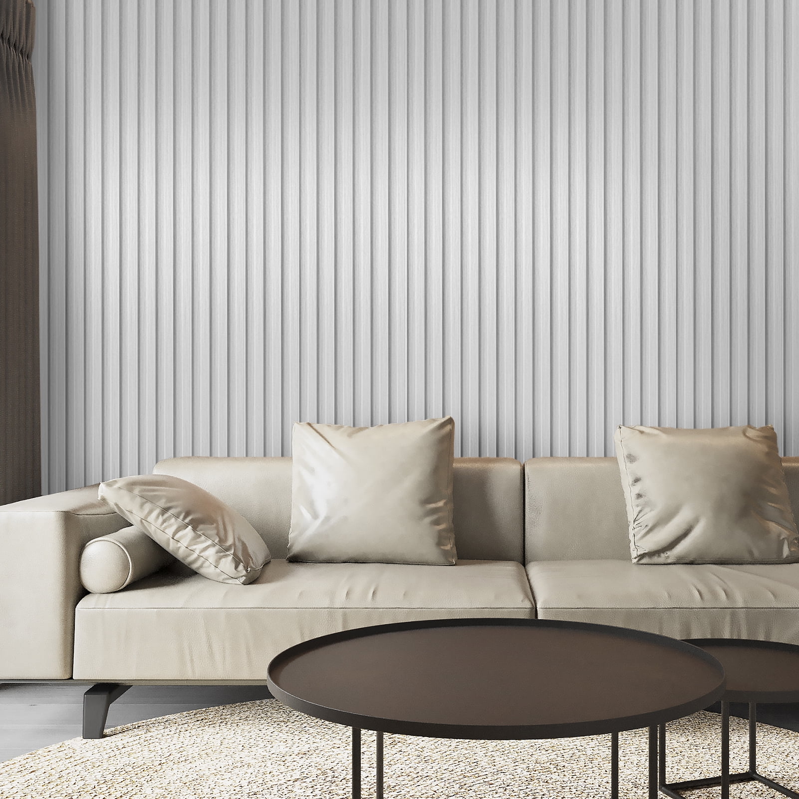 Art3d Slat Wall Panel，8-Pack 96 x 6in Covering 32sq.ft，WPC Acoustic Diffuser Panel- Matte White