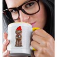 thumbnail image 2 of 3drose, Adorable Brown Cockapoo for Christmas Holiday Dog Lover Breed, 15oz Two-tone Yellow Mug, 2 of 6