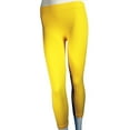 thumbnail image 5 of Womens Capri Length Seamless Lightweight Stretch Soft Leggings Tight Yellow, 5 of 6